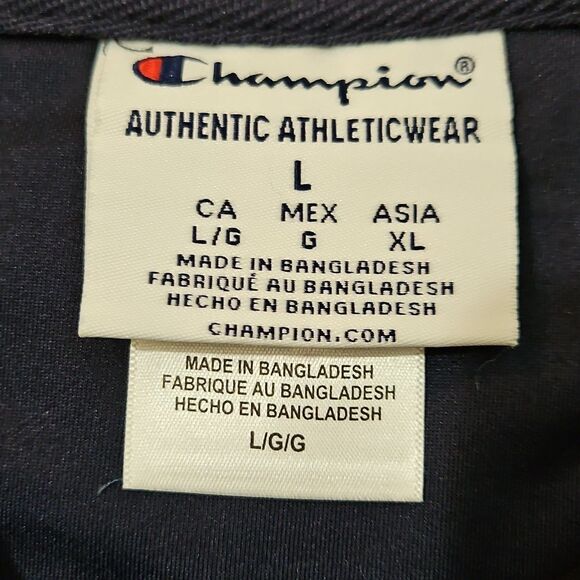 Champion Navy Blue Michigan Quarter-Zip Pullover Size Large - Picture 10 of 13